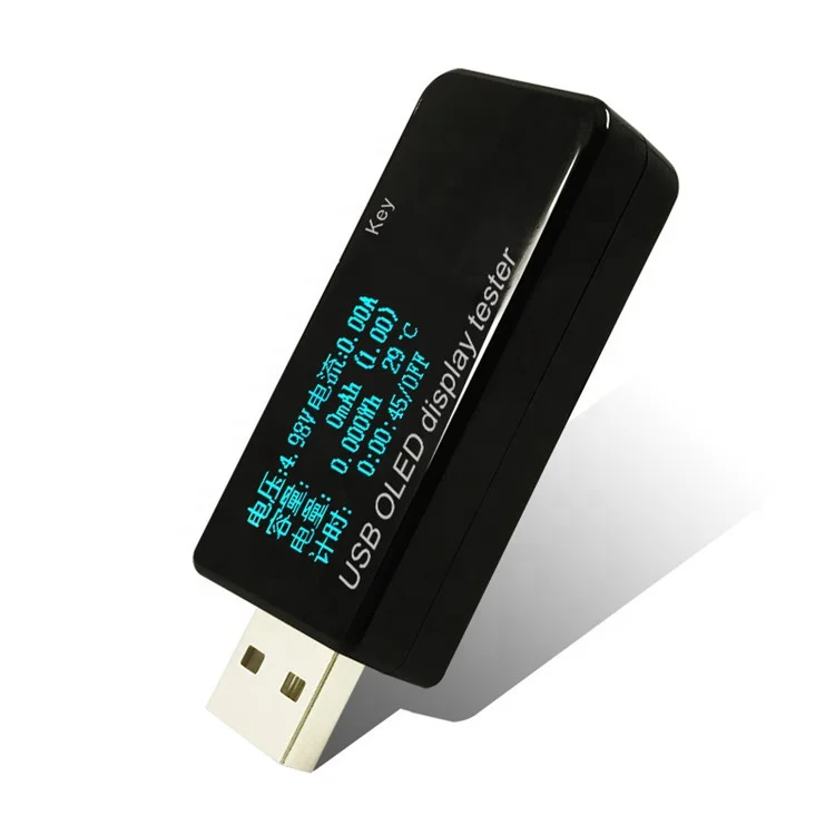 128x64 OLED USB Tester Power Bank Battery Capacity Monitor QC3.0 Phone Charger Detector