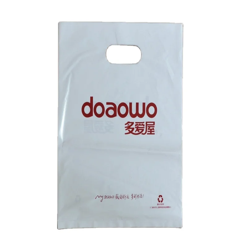 HDPE/LDPE Clear Transparency Customized Size Different Color Die Cut Plastic Bag Shopping Bag Biodegradable Bag