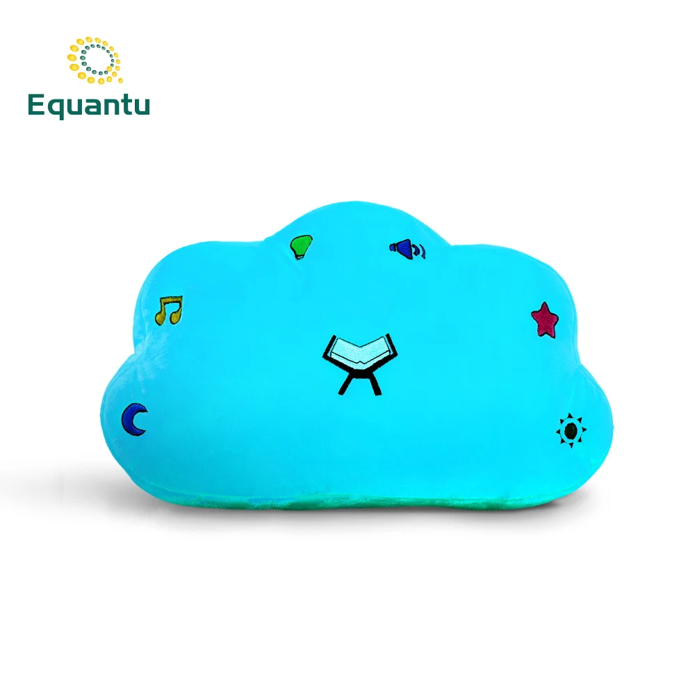 Islam Ramadan Gift Cloud And Star Led night Light quran pillow Surah Sound kids toys Pillow Quran player