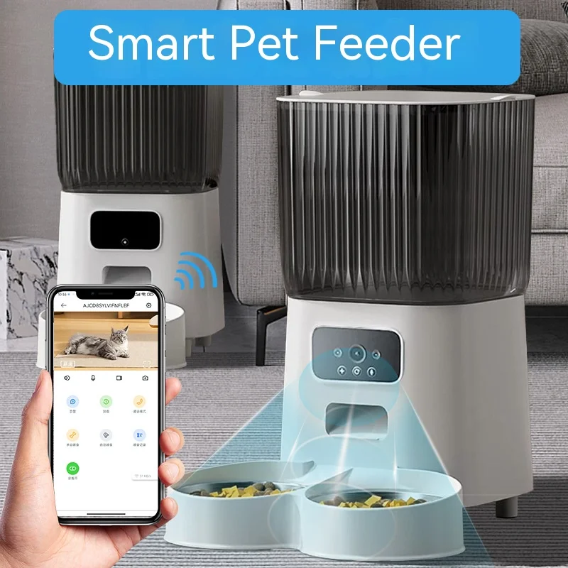 Wholesale Custom Stainless Steel Smart Pet Feeder Automatic Pet Smart Feeder Dog Cat Food Bowl Pet Feeder