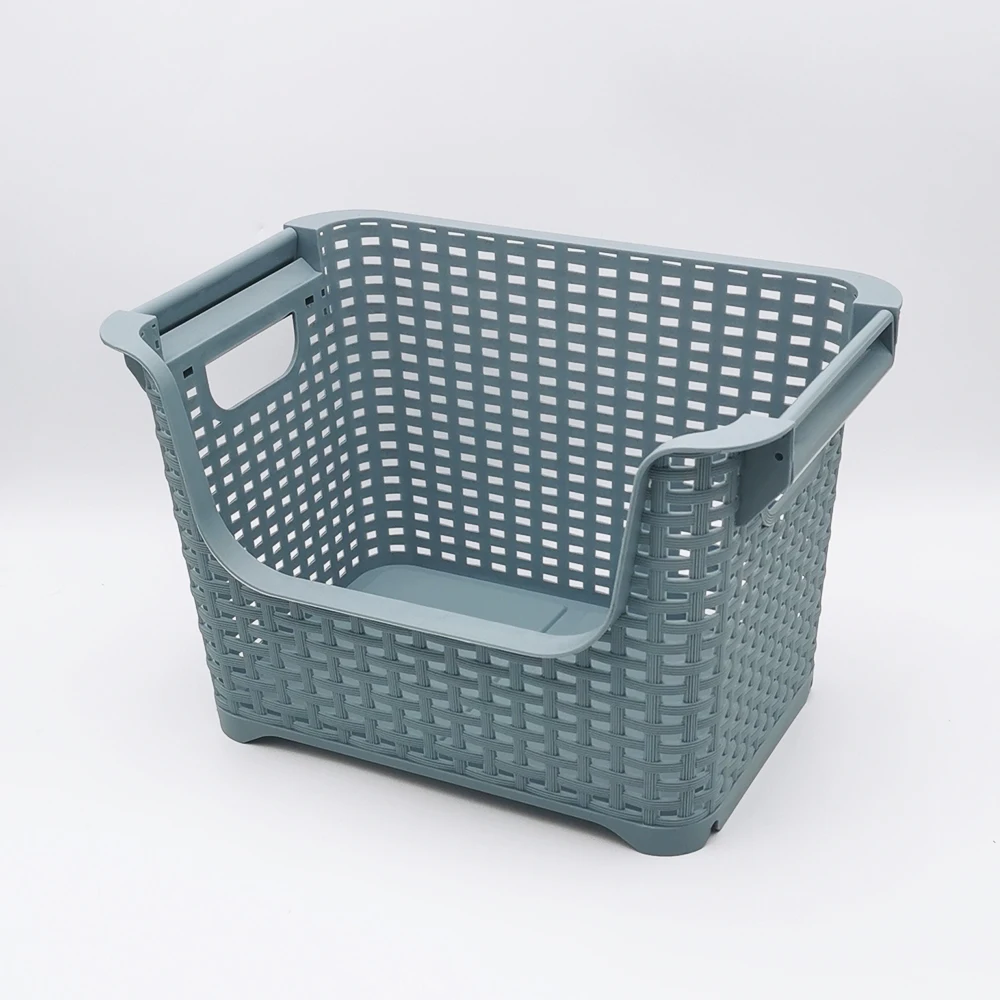 SA-9610 Plastic Weave Basket Portable Stackable Storage Baskets