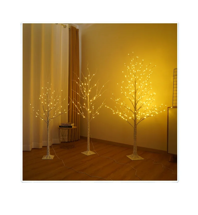 China Factory Supply Indoor Home Christmas Lighting Decoration Warm White LED Birch Tree Motif Lights