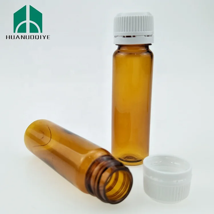 10ML 15ML 20ML 25ML 40ML Oral Liquid Tubular Bottle Avoid Light Security Caps Collagen PET Bottle Long Tube Plastic Bottle