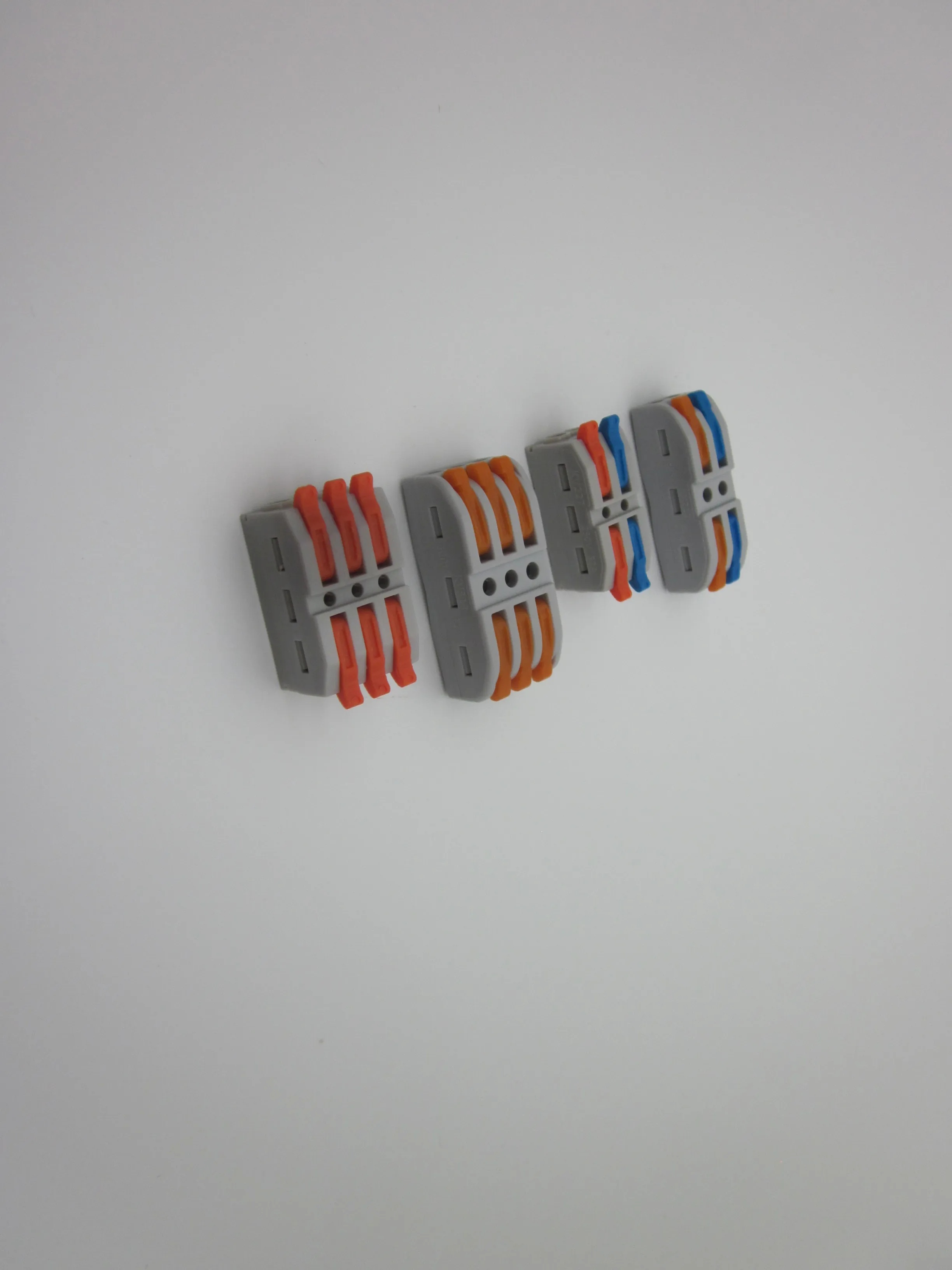 Mini Size 3 Poles Compact Splicing  Cable Wire Connector Fixable Two Sides Wire Connecting Connector  2-15 poles