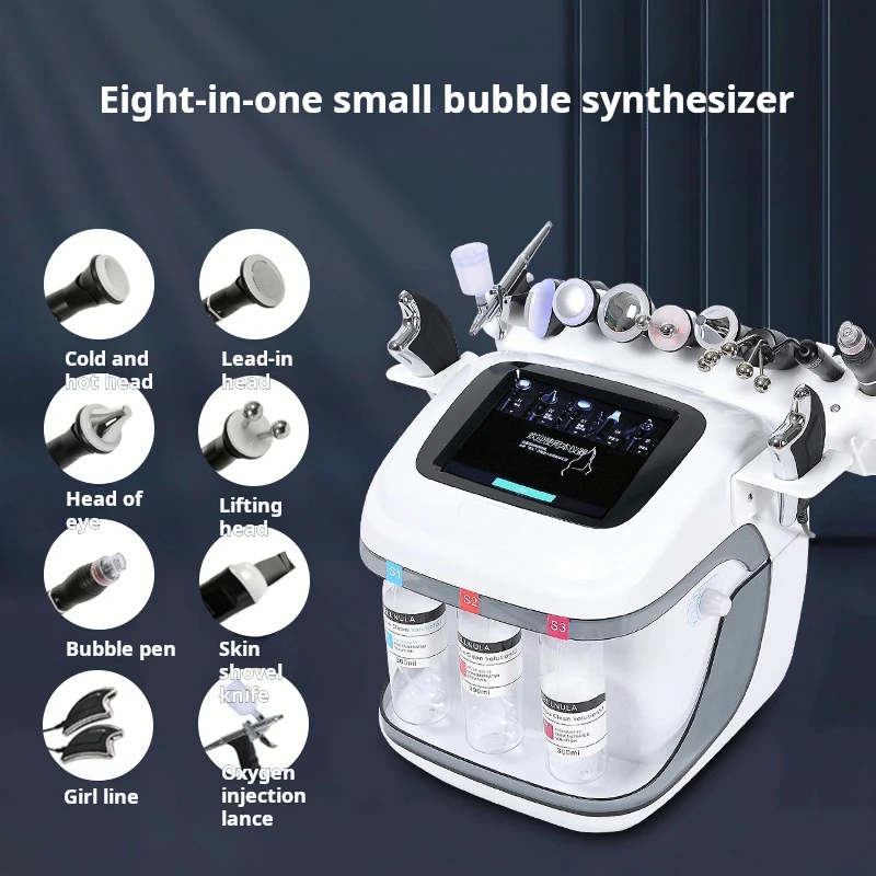 New 8 in 1 or 10 In 1 Face Care Beauty Machine Black Hydra Multi Function Facial Machine