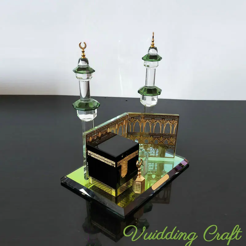 Оптовая продажа Хрустальная модель Kaaba с башней для исламского свадебного сувенира подарок