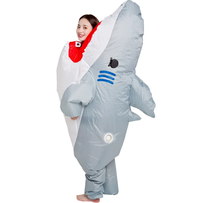 Adult inflatable shark animal costume Halloween Christmas Carnival Inflatable Costume
