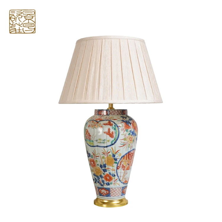 Hot sell home goods chinese ceramic office table lamp