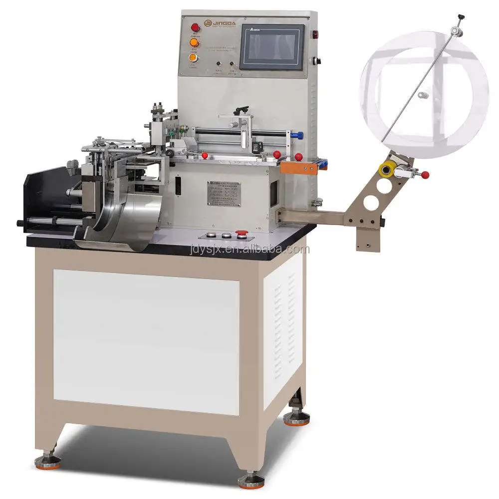 JZ-2816 China Manufacturers Fully Automatic 80mm Width Polyester Satin Ribbon Clothing Label Cutting And Folding Machine