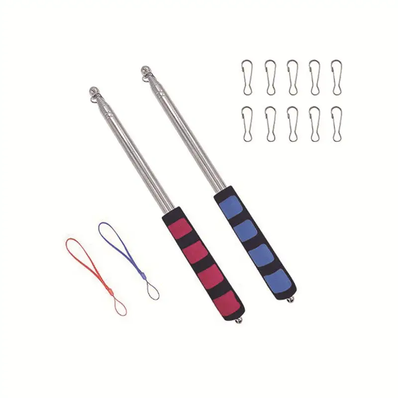 Hannuo Outdoor Portable Stainless Telescopic Tour Guide Flag Pole with Telescopic Pole