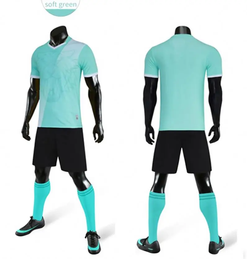 
latest design jersey blank socc football shirt custom men children sport jersey soccer jersey set 