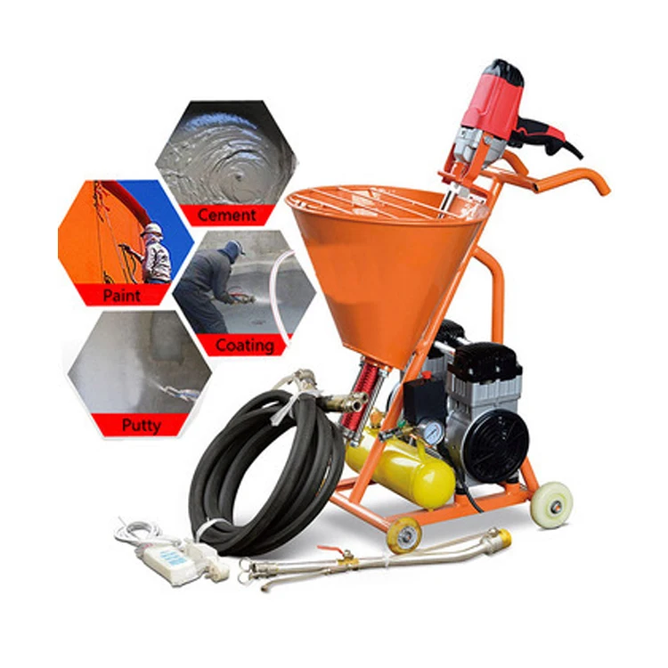 
Small Electric Movable Putty Paint Cement Mortar Plastering Spray Machine  (1600301175891)