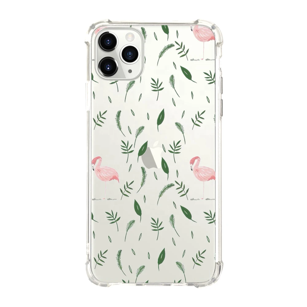 Tenchen Transparent Clear Phone Cover 2 in 1 PC TPU Mobile Case for iPhone