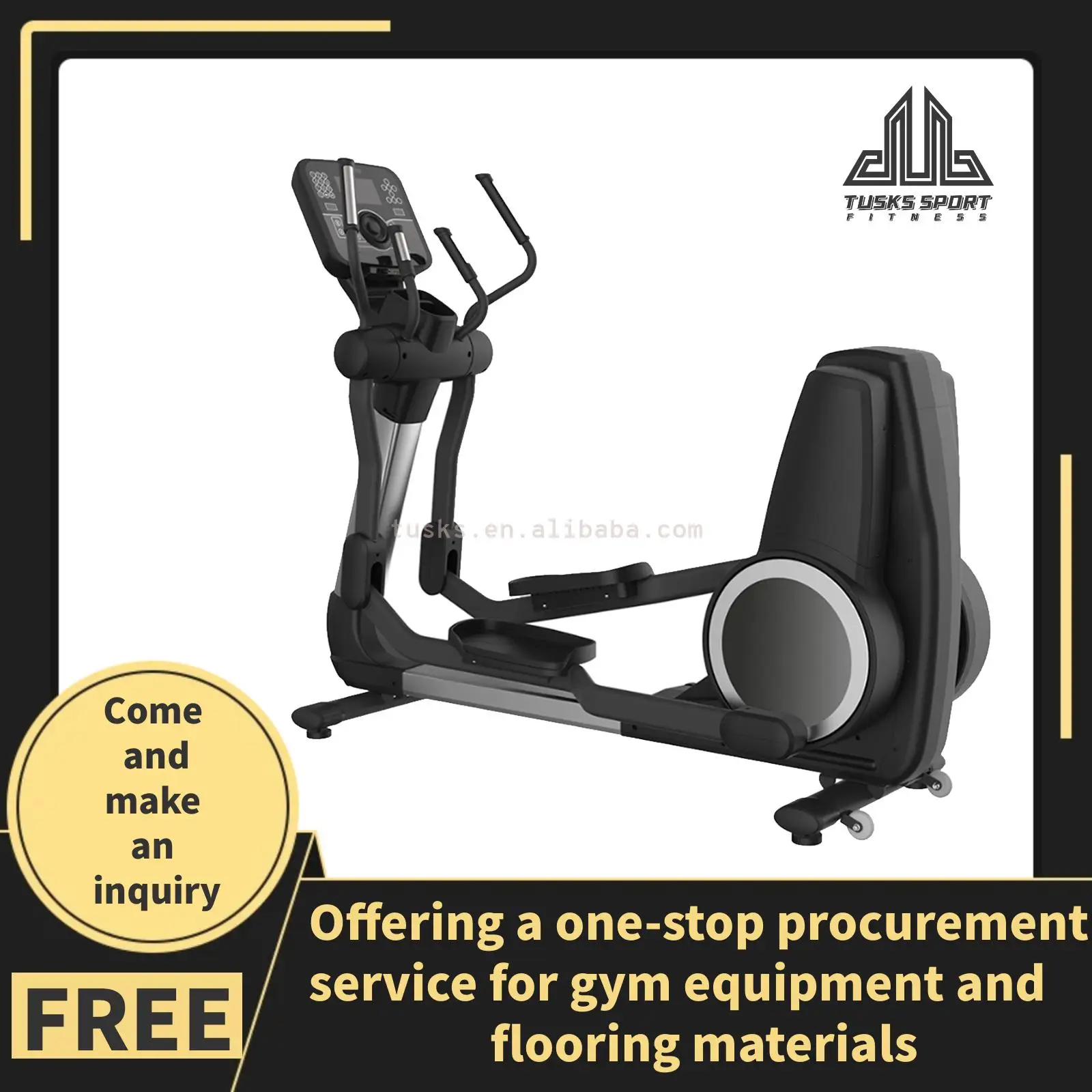 Commercial Fitness Spacewalker Gym Magnetic Resistance Adjusted Cross Trainer Elliptical Machine Stepper Exercise Bike