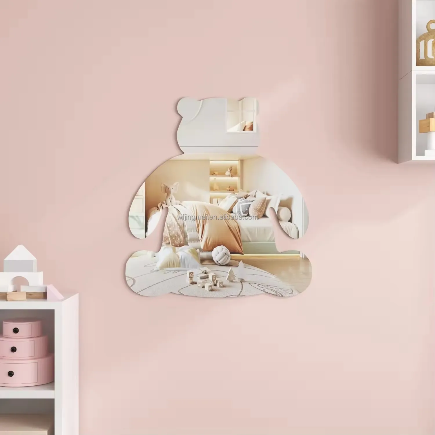 Self adhesive irregular frameless bedroom wavy living room home decor unbreakable mirror acrylic sliver window wall deco mirror