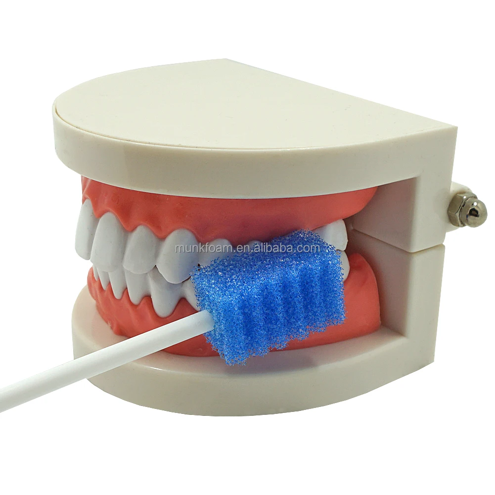MUNKCARE Disposable oral swab toothbrush for teeth cleaning untreated