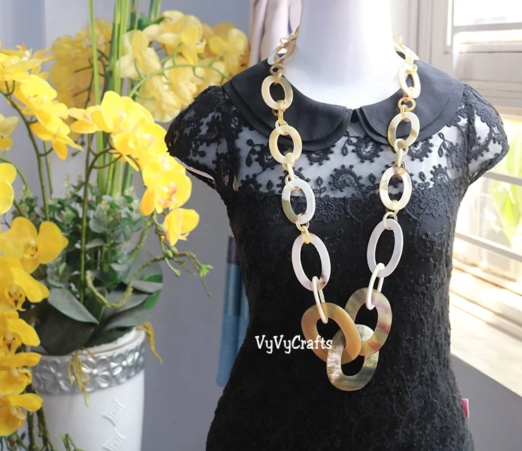 Fashionable 2020 Buffalo Horn Chain Necklace Jewelry VN648