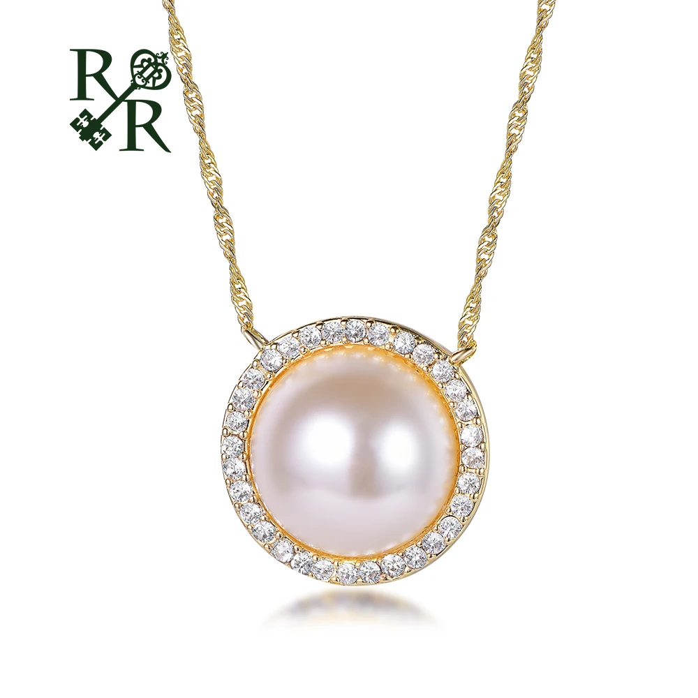 Natural Freshwater pearl charm pendant accessory 925 sterling silver jewelry for women with chain