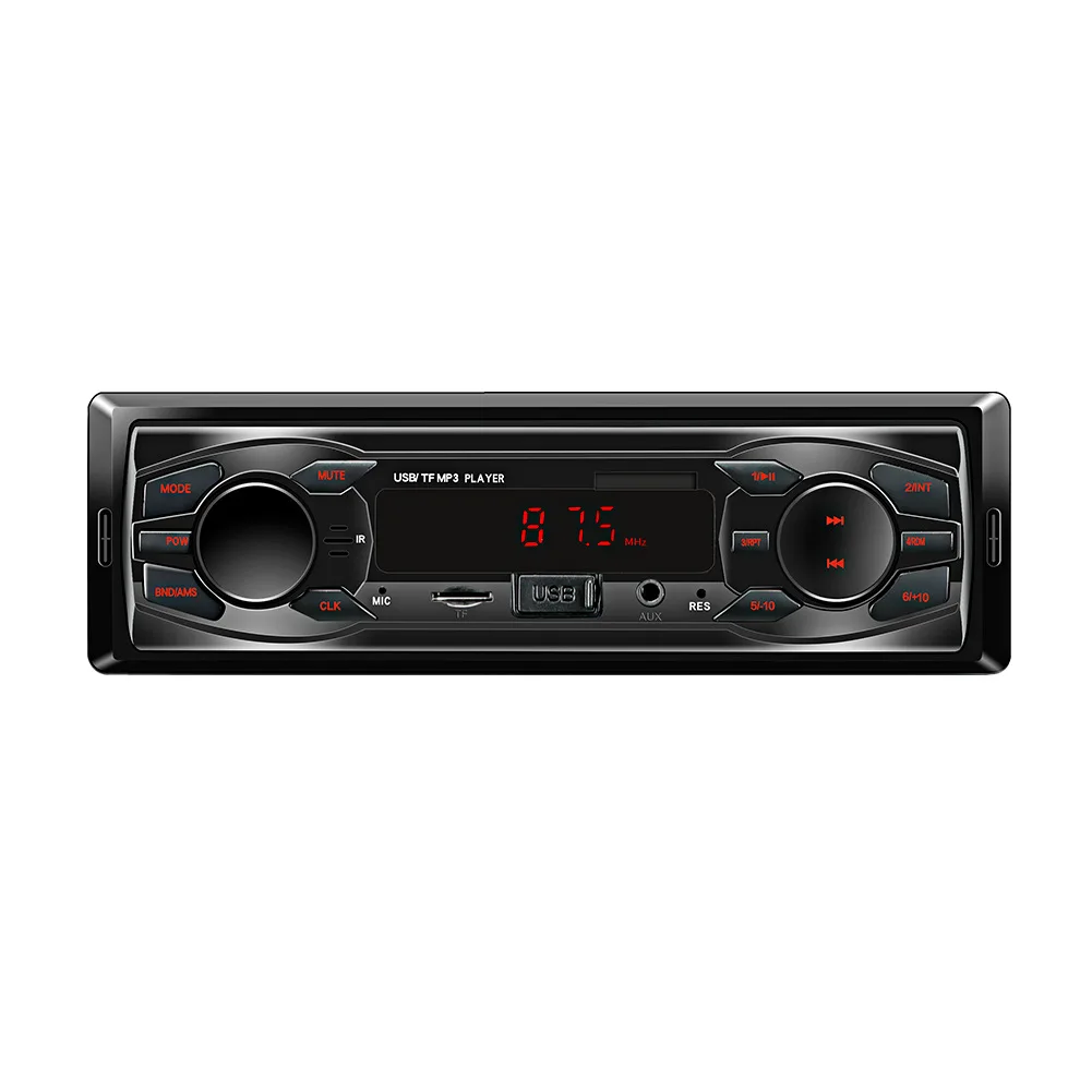 Hot selling 12V single spindle supply car mp3 car player USB card host radio 2109 red light version