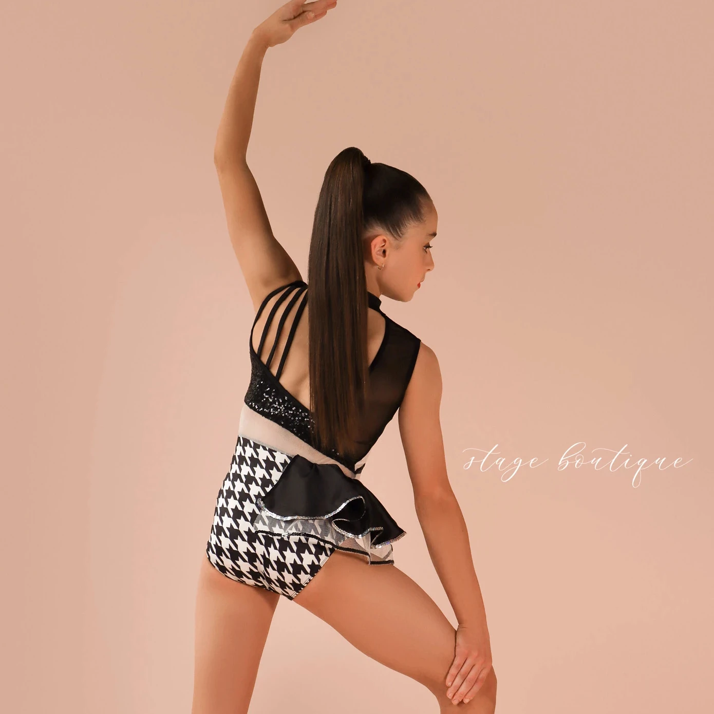 Stage Boutique New design Jazz/Tap dance wear with two layers skirt for stage performance