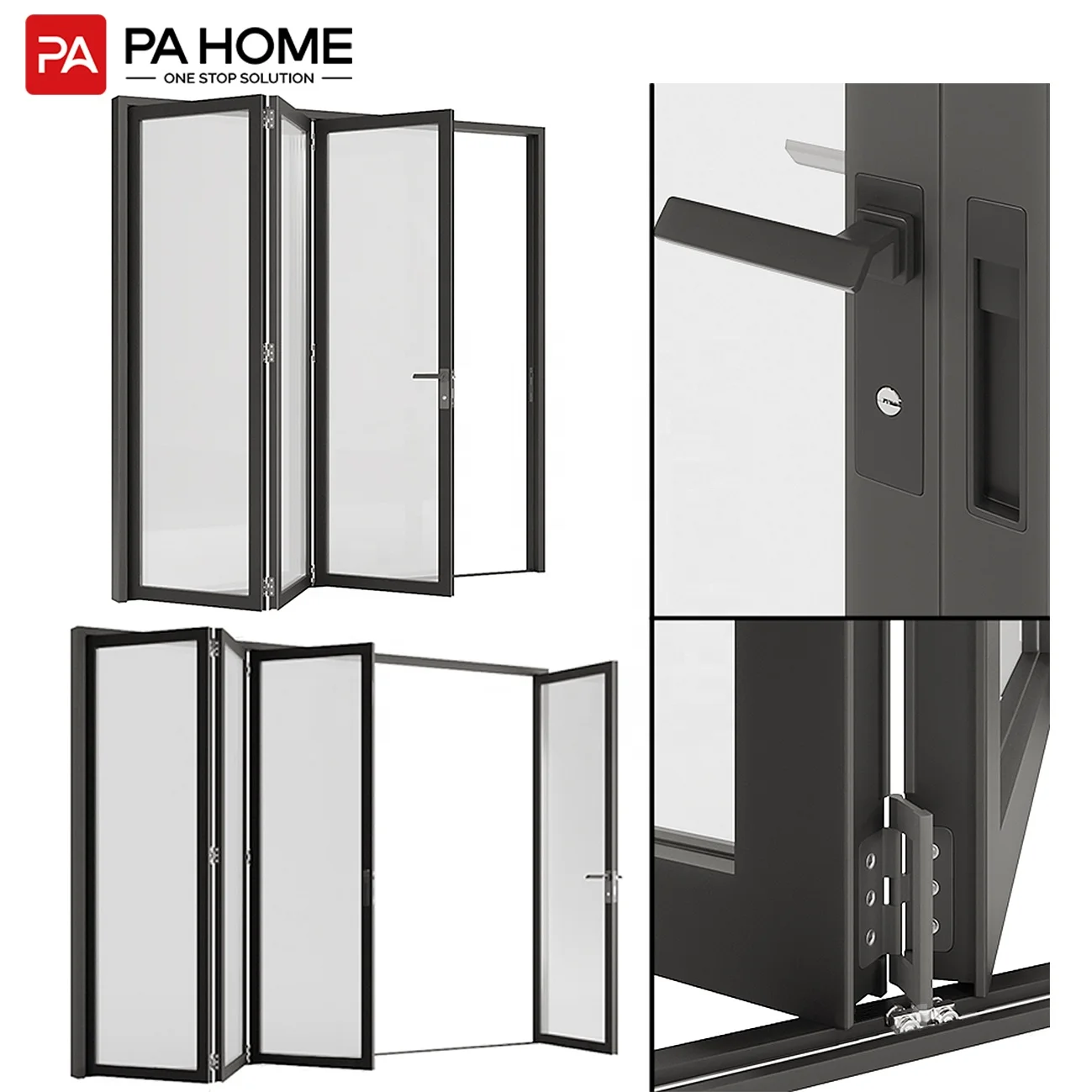 PA latest design black aluminum frame accessories for pvc sliding doors and windows