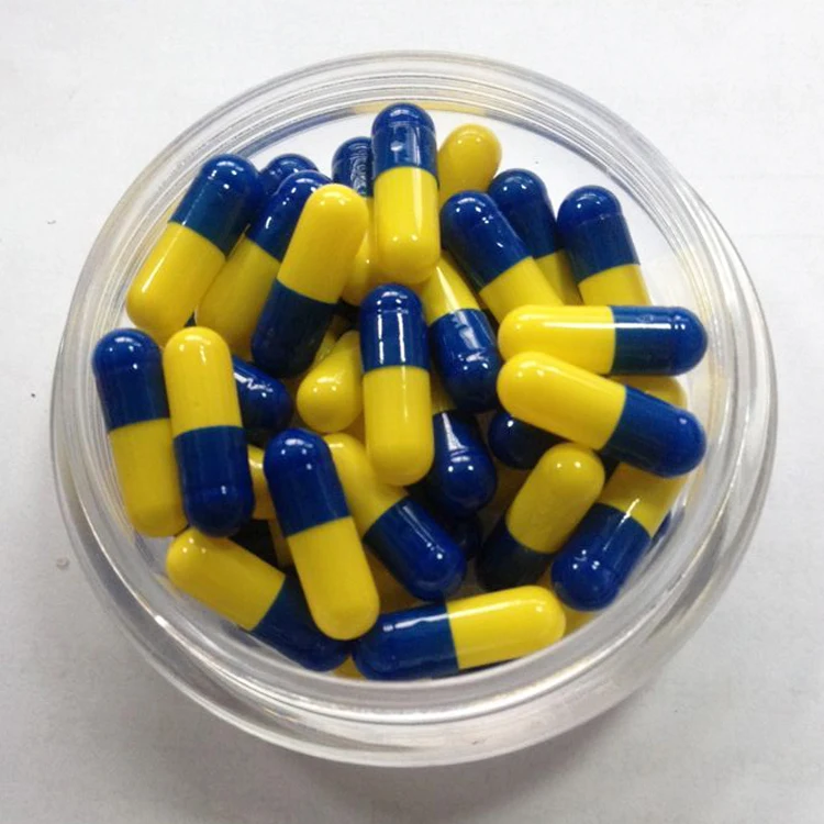 Customize Printed Size 00 0 1 2 3 4# Clear White Black Blue Green And Yellow Empty Gelatin Capsule