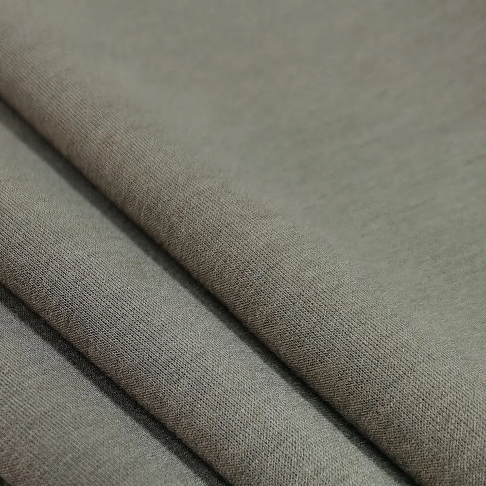 Double faced scuba knitting textile solid 23% polyester 72% rayon 5% spandex fabric