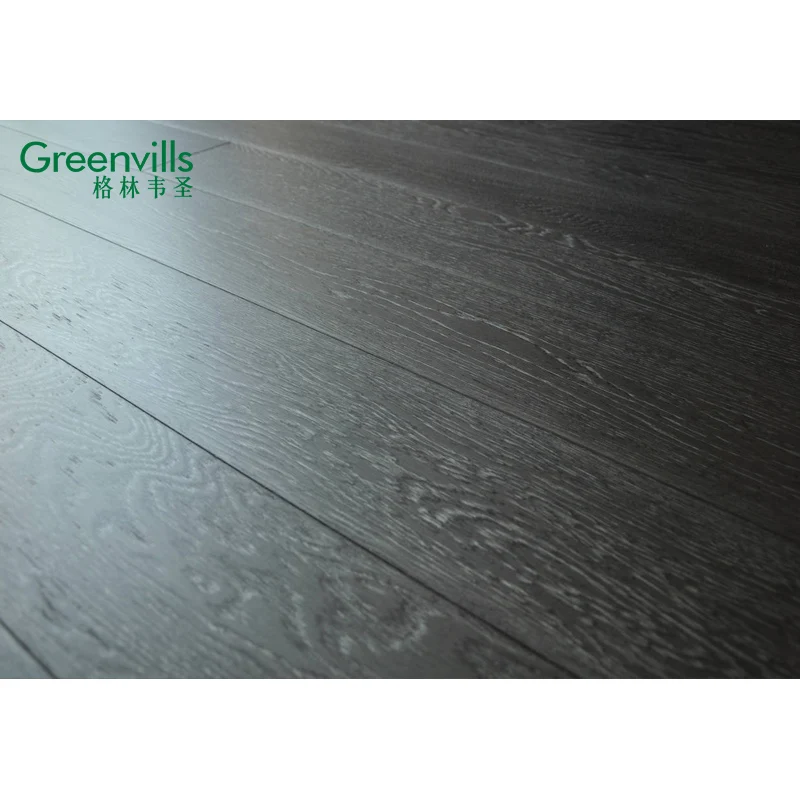 Foshan supplier European white oak engineered wood flooring brushed natural oak solid wood parquet flooring