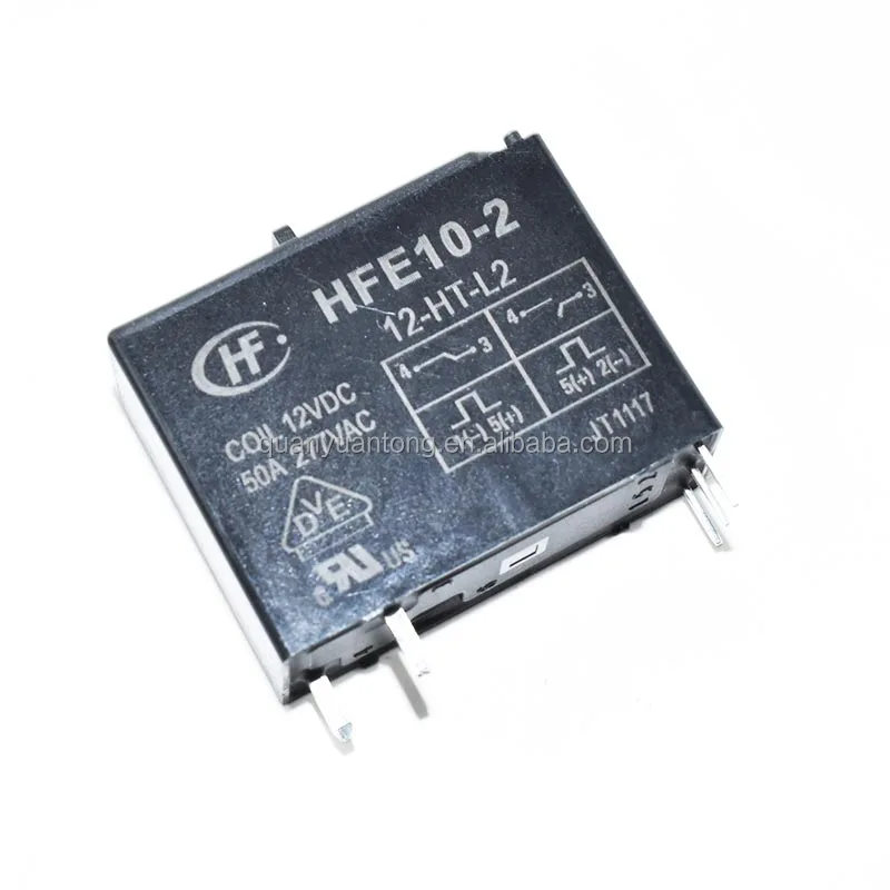 Double Coil with Manual Switch 50A Hongfa Magnetic Holding Relay HFE10-2-12-HT-l2 Original