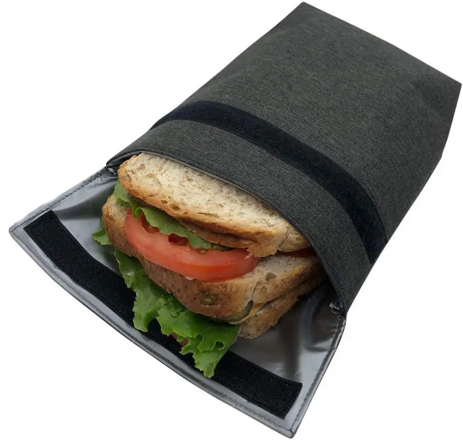 BSCI Eco-Friendly Insulated Reusable Sandwich Pouch Lunch Bag for Work Picnics Travel Customizable OEM ODM Factory