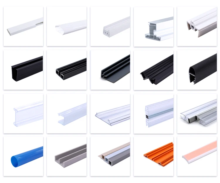 Waterproof Weather Strip Plastic Clear PVC Glass Screen Shower Door Seal magnetic Strips Transparent For  4-12mm Glass Door