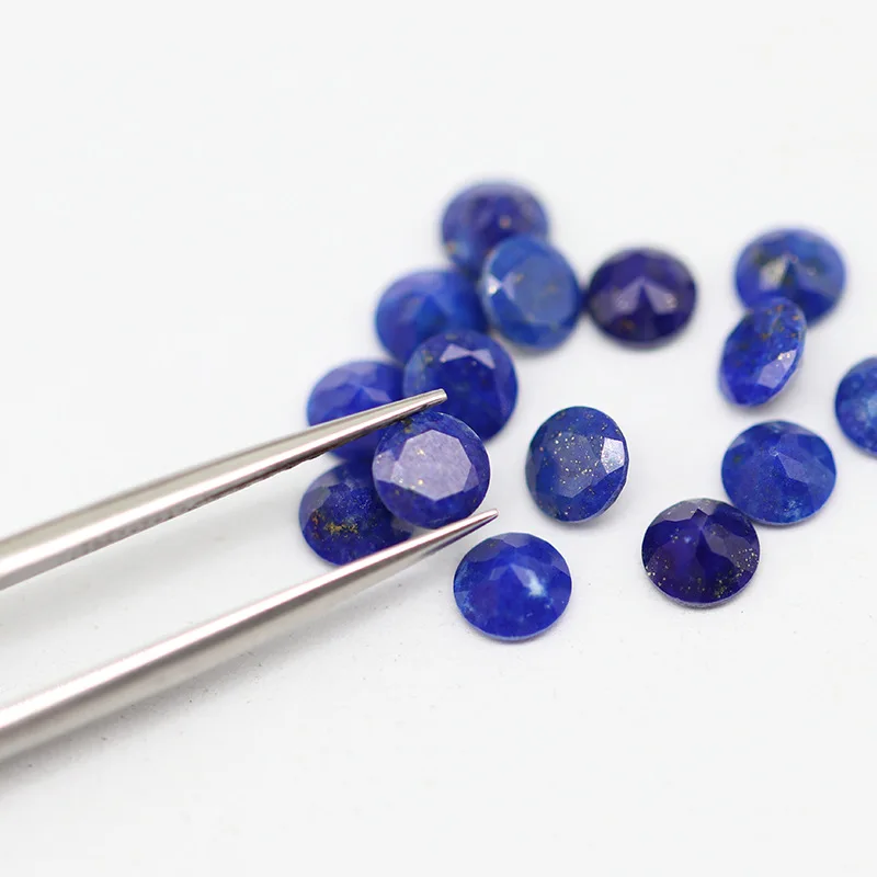 100% Pure Natural round Shape 4mm faced wholesale gemstone crystal jewelry blue Moissanite Stone Price  For Ring