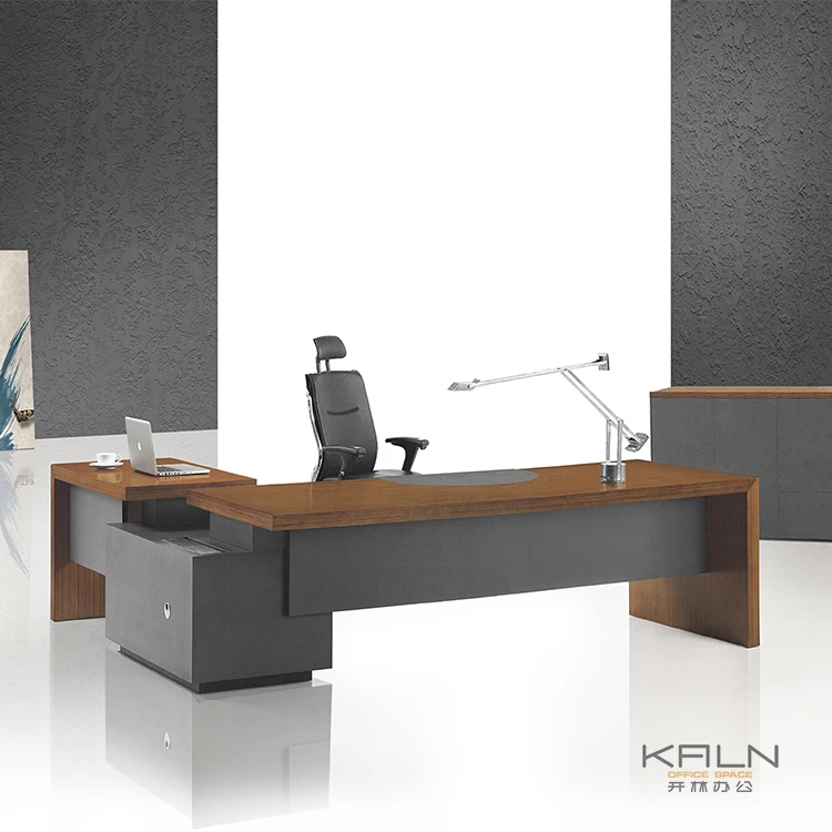 Carl High quality green certificate customized stable modern solid wooden office desk manager boss computer table