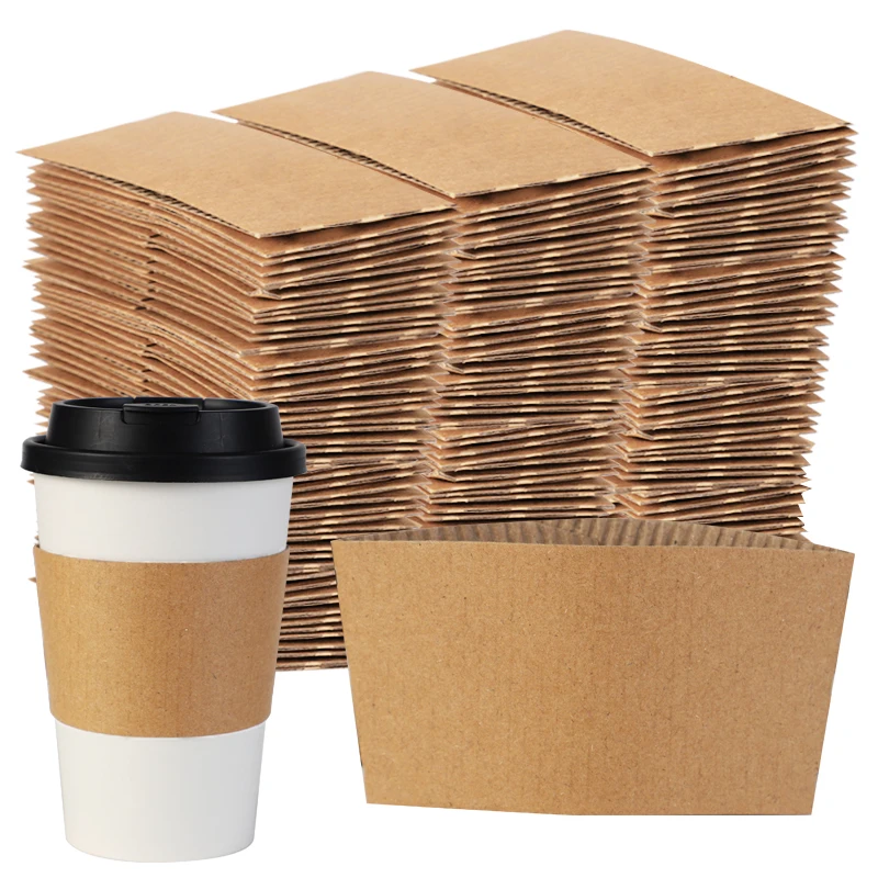 Milk Tea Coffee logo Corrugated Cup Cover with Disposable Internet Red Thickened Anti Icing and Thermal Insulation