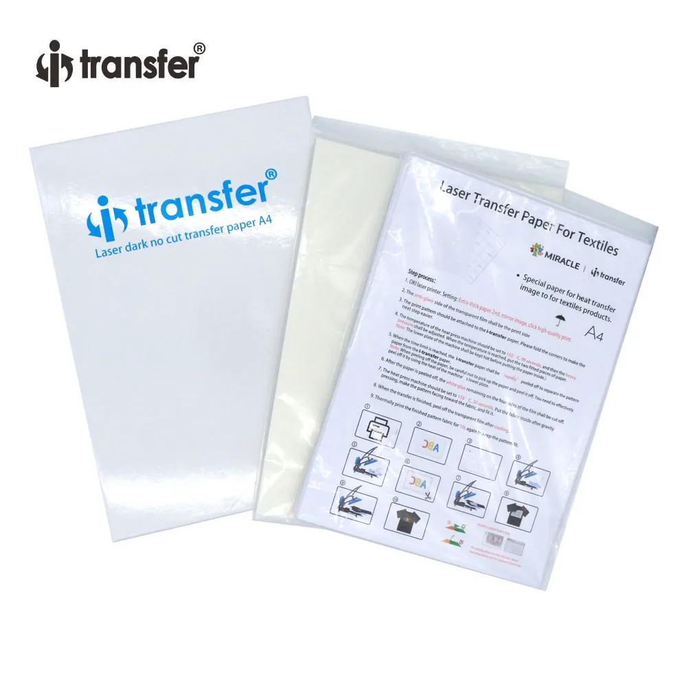 i-transfer  paper for textiles printing laser dark no cut transfer paper