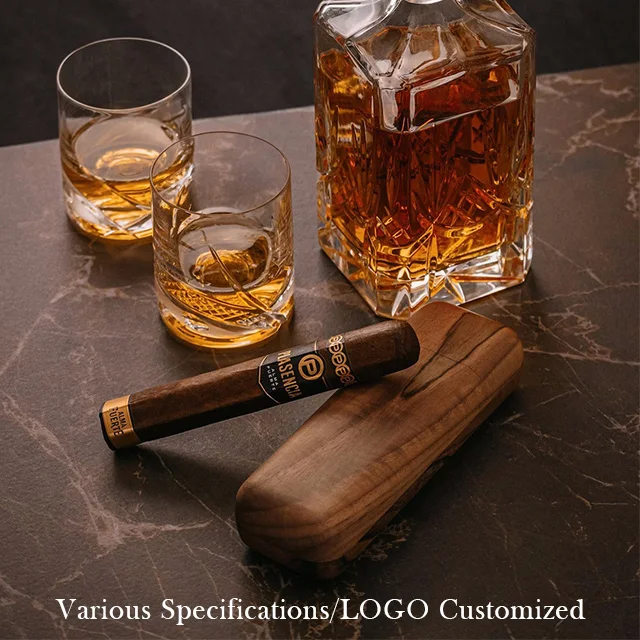 Vietnam Custom Personalized Portable 2 Tubes Cigar Case Portable Wood Mini Cigars Case