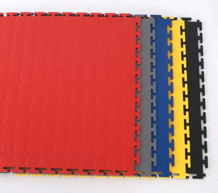 Enlio High-strengh best selling pvc interlocking garage floor tiles/removable pvc interlocking floor mats for warehouse
