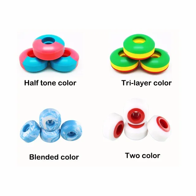 Factory Sale 52mm 53mm 54mm 55mm 56mm 100A Conical Mini Skateboard Wheels With Bearings