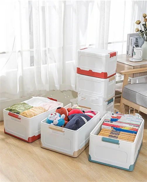 Household Sundries Foldable Plastic Toy Storage Bins and Box for Car Toys and Home Organization