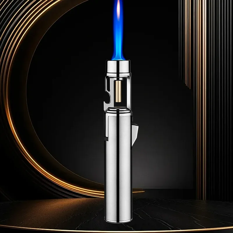 Cigar Specific Spray Gun Lighter Refillable Jet Flame Windproof Lighter Multi functional barbecue bottle opener lighter