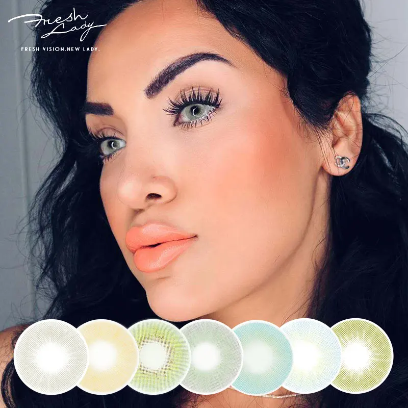 Freshlady true color contact lenses hazel brown tri toric colored lens