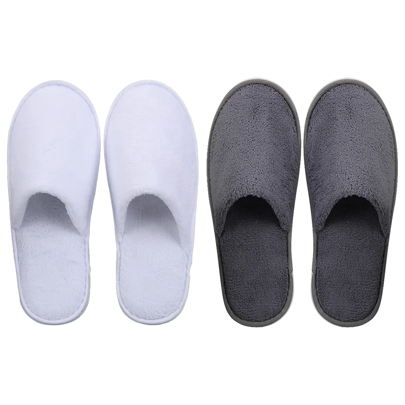 warm soft coral velvet cheap slippers for Hotel Spa Home slippers