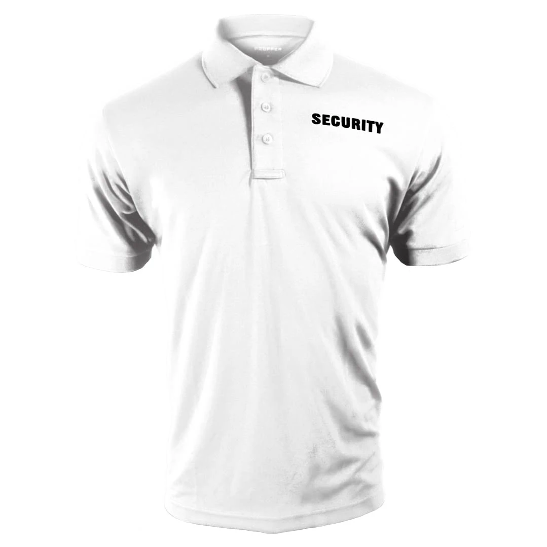 Promotion US Style Security / Event Safety Guard Staff with Flag On Arm Big Sizes Polo Unisex T-shirt