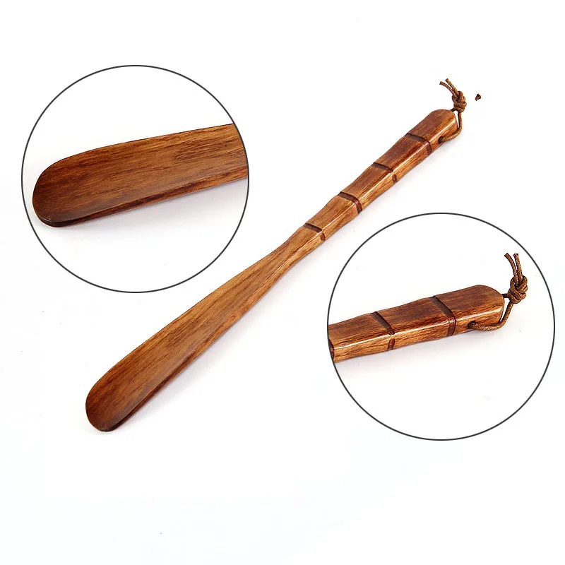 Pregnant long-handled household shoe picks wooden shoe lifts Shoehorn elderly