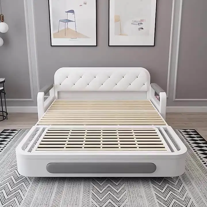 Apartment Furniture Metal Frame Foldable Sofa Cum Bed Storage Modern Folding Sofa Bed