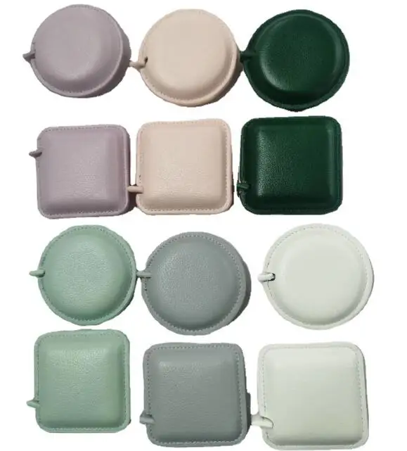 Wholesale Portable Pu Leather Case Small Body Bra Measuring Tape Retractable Tape Measure with Logo