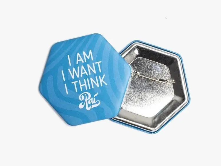 66*58Mm Hexagonal Button - Badge Refrigerator Sticker Making Machine High Quality Hand Press Hand Badge Machine