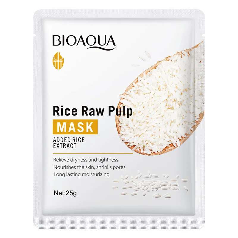 BIOAQUA rice mask Moisturizing skin care patch mask OEM/ODM rice face mask