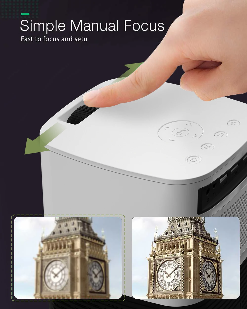 5000 люмен светодиодный портативный проектор 1920*1080 FHd 1080P Usb WIFI мини-проектор для