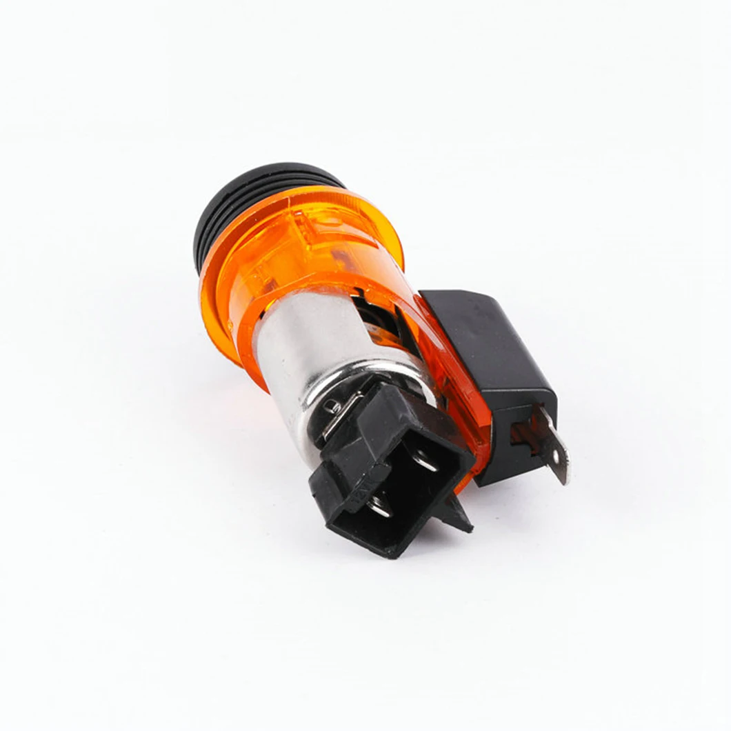 Automotive Fireproof ABS and Aluminium Alloy Housing DC 12V Car Cigarette Lighter Female Base Socket with Indicate Lamp